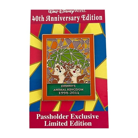 Walt Disney World Passholder 2011 Chip & Dale Animal Kingdom Limited Edition Pin - Picture 2 of 4